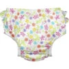 Green Sprouts - Reusable Eco Snap Ruffled Swim Diaper, White Turtle Floral