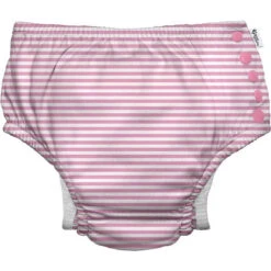 Green Sprouts - Reusable Eco Snap Swim Diaper, Light Pink Pinstripe