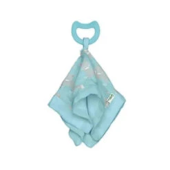Green Sprouts - Snuggle Blankie Teether Made From Organic Cotton, Aqua Fox