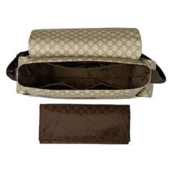 Gucci Supreme Diaper Bag With Changing Pad, Beige -Baby Ease Deals Store gucci supreme diaper bag with changing pad beige image 15
