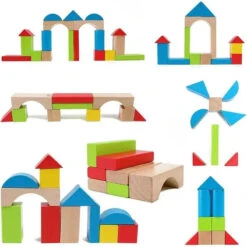 Hape - Maple Wood Kids Building Blocks 6 Hape - Maple Wood Kids Building Blocks -Baby Ease Deals Store hape maple wood kids building blocks image 5