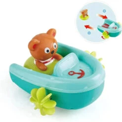 Hape - Tubing Pull-Back Boat Bath Toy