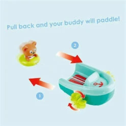 Hape - Tubing Pull-Back Boat Bath Toy -Baby Ease Deals Store hape tubing pull back boat bath toy image 5
