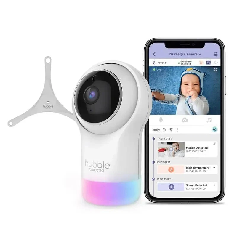 Hubble - Wi-Fi Nursery Pal Glow Deluxe Smart Hd Baby Monitor With Night Light & Flexible Mounting Grip 1 Hubble - Wi-Fi Nursery Pal Glow Deluxe Smart Hd Baby Monitor With Night Light & Flexible Mounting Grip