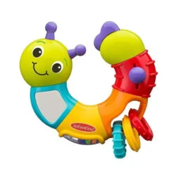 Infantino Topsy Turvy Twist And Play Caterpillar Rattle, Multicolor