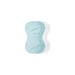 Iplay - 3Pk Muslin Burp Cloths Made From Organic Cotton, Aqua Fox