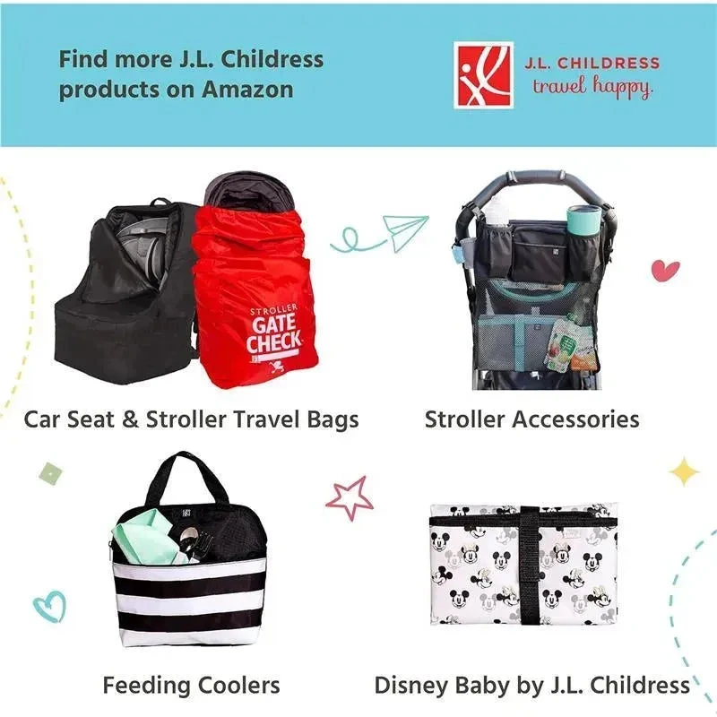 J.L. Childress - 4-in-1 Multi-Use Cover, Stretchy Car Seat Canopy And Privacy Cover, Grey/Gold Stars 5 J.L. Childress - 4-in-1 Multi-Use Cover, Stretchy Car Seat Canopy And Privacy Cover, Grey/Gold Stars - Image 5