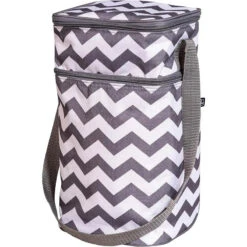 J.L. Childress - 6 Bottle Cooler, Grey Chevron
