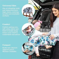 J.L. Childress - Shopping Cart & High Chair Cover For Baby To Toddler, Minnie Floral 10 J.L. Childress - Shopping Cart & High Chair Cover For Baby To Toddler, Minnie Floral -Baby Ease Deals Store j l childress shopping cart high chair cover for baby to toddler minnie floral image 5