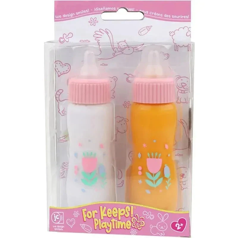 JC Toys - Deluxe Disappearing Magic Bottles, Fits All Dolls, Milk And Juice, Ages 2+, Pink 2 JC Toys - Deluxe Disappearing Magic Bottles, Fits All Dolls, Milk And Juice, Ages 2+, Pink - Image 2