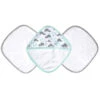 JJ Cole Washcloth And Bath Mitt Set, Aqua Whales