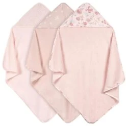 Just Born - 3Pk Hooded Towels Baby Girl Pink