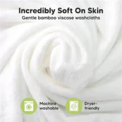 Keababies - 6-Pack Baby Wash Cloths, White -Baby Ease Deals Store keababies 6 pack baby wash cloths white image 3