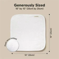 Keababies - 6-Pack Baby Wash Cloths, White -Baby Ease Deals Store keababies 6 pack baby wash cloths white image 7