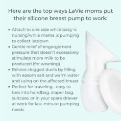 La Vie - Milk Collector For Silicone Manual Breast Pump -Baby Ease Deals Store la vie silicone breast pump manual breastfeeding manual silicone pump image 3