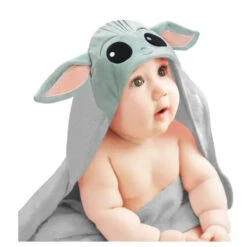 Lambs & Ivy Hooded Baby Bath Towel, The Child Yoda