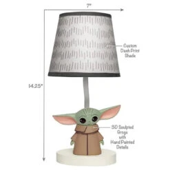 Lambs & Ivy - Lamp With Shade & Bulb, The Child Baby Yoda -Baby Ease Deals Store lambs ivy lamp with shade bulb the child baby yoda image 5