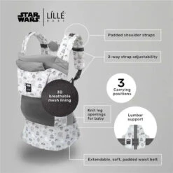 Líllé Baby - 3-in-1 Ergonomic CarryOn For Children 25-60 Lbs, Disney's Star Wars, Galaxy Far Far Away 11 Líllé Baby - 3-in-1 Ergonomic CarryOn For Children 25-60 Lbs, Disney's Star Wars, Galaxy Far Far Away -Baby Ease Deals Store lille baby 3 in 1 ergonomic carryon for children 25 60 lbs disneys star wars galaxy far far away image 4
