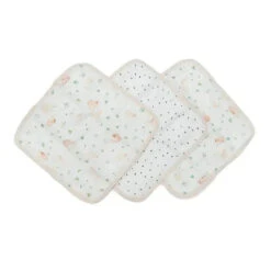 Loulou Lollipop - 3Pk Washcloth Set, Bunny Meadow