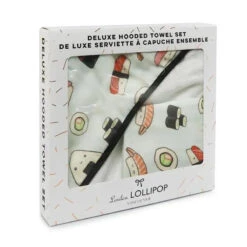 Loulou Lollipop Hooded Towel Set, Sushi -Baby Ease Deals Store loulou lollipop hooded towel set sushi image 9