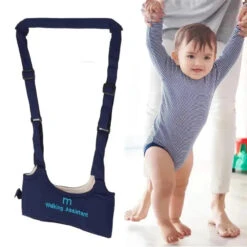 Macrobaby - Adjustable Length Baby & Toddler Belt Walking Wings, Navy Blue