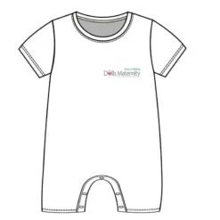Macrobaby Doll's Maternity - White Short Sleeve Baby Romper