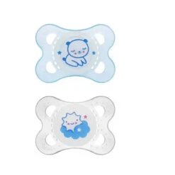 Mam Air Night Pacifier Assorted Blue/Green/Pink 2pk