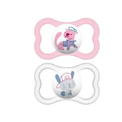 MAM Air Orthodontic Pacifier, Girl, 6+ Months, 2-Count