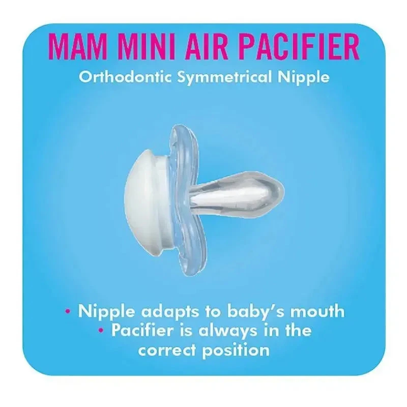 Mam Mini Air Pacifier 0-6M, 2-Pack, Green 6 Mam Mini Air Pacifier 0-6M, 2-Pack, Green - Image 6