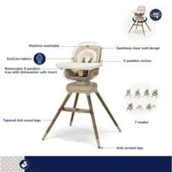 Maxi-Cosi - Kiskadee 360 Rotating Highchair Kindred Collection, Onyx Heritage -Baby Ease Deals Store maxi cosi kiskadee 360 rotating highchair kindred collection onyx heritage image 3
