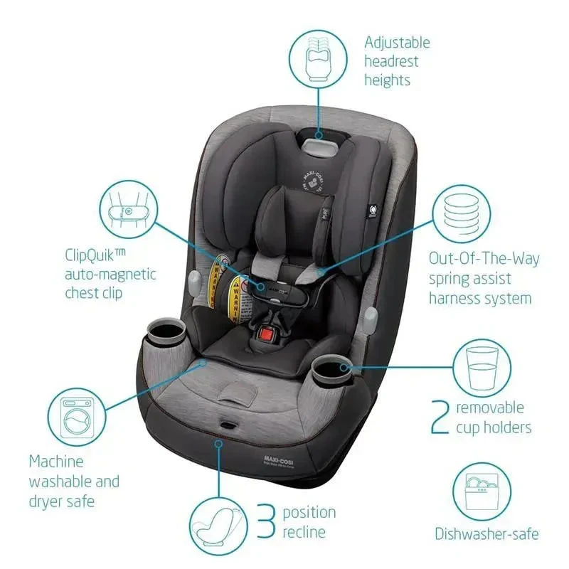 Maxi-Cosi - Pria Max All-in-One Convertible Car Seat, Urban Wonder 8 Maxi-Cosi - Pria Max All-in-One Convertible Car Seat, Urban Wonder - Image 8