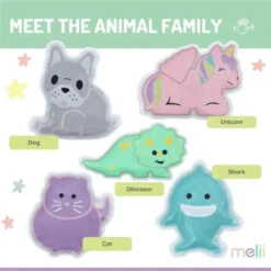 Melii - Gel Ice Packs, 2 Pack, Keep Lunches And Snacks Cool, Reusable, Unicorn & Cat -Baby Ease Deals Store melii gel ice packs 2 pack keep lunches and snacks cool reusable unicorn cat image 3