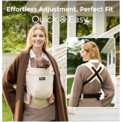Momcozy - Baby Carrier With Natural Cotton Linen, Light Amber -Baby Ease Deals Store momcozy baby carrier with natural cotton linen light amber image 6