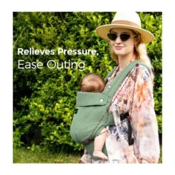 Momcozy - Baby Carrier With Natural Cotton Linen, Sage Green -Baby Ease Deals Store momcozy baby carrier with natural cotton linen sage green image 5
