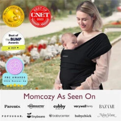 Momcozy - Baby Wrap Carrier, Black 10 Momcozy - Baby Wrap Carrier, Black -Baby Ease Deals Store momcozy baby wrap carrier black image 4