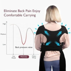 Momcozy - Baby Wrap Carrier, Black 13 Momcozy - Baby Wrap Carrier, Black -Baby Ease Deals Store momcozy baby wrap carrier black image 7