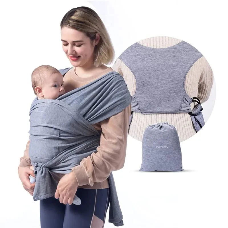 Momcozy - Baby Wrap Carrier, Grey 1 Momcozy - Baby Wrap Carrier, Grey