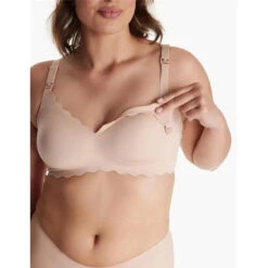 Momcozy - Yn46 Seamless Floral Push Up Nursing Bra-Oyster Pink, Xl -Baby Ease Deals Store momcozy yn46 seamless floral push up nursing bra oyster pink xl image 3