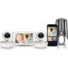Motorola - 2 Cameras Wifi Baby Monitor With Crib Mount
