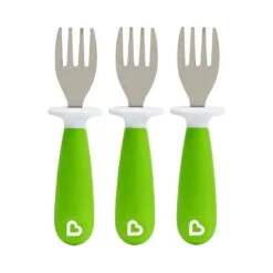 Munchkin - Raise 3Pk Toddler Forks, Green