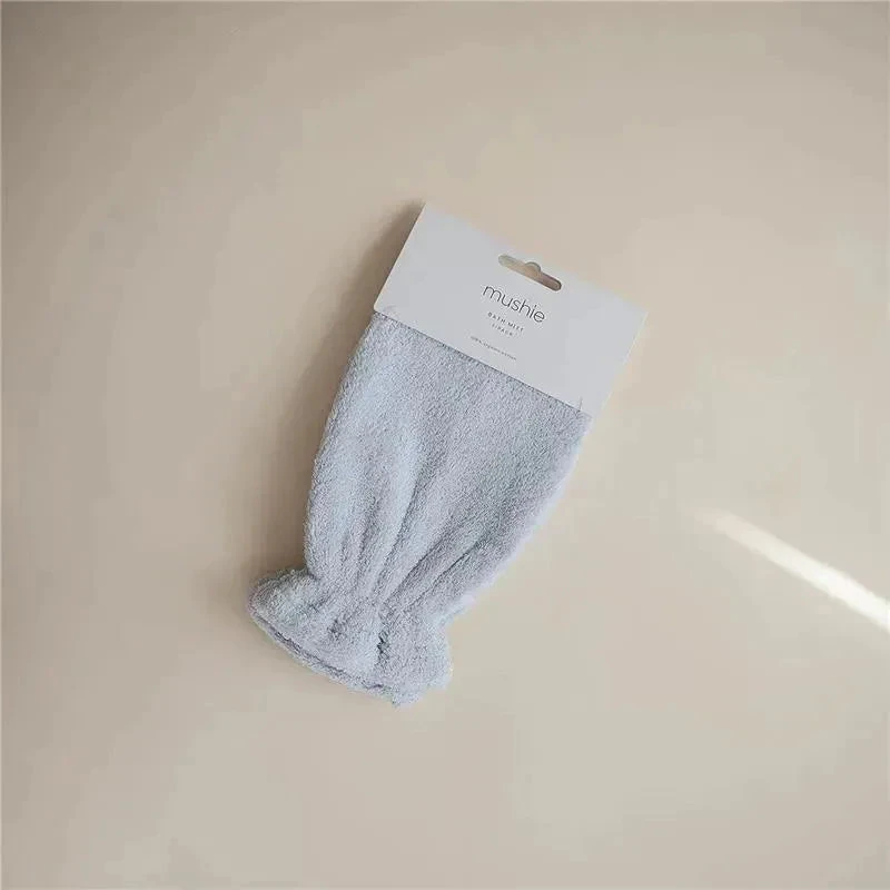 Mushie - 2Pk Baby Bath Mitt, Baby Blue 2 Mushie - 2Pk Baby Bath Mitt, Baby Blue - Image 2