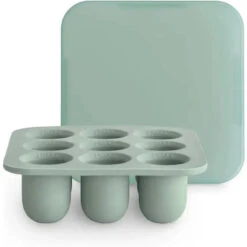 Mushie - Fresh Food Feeder Freezer Tray With Lid For Frozen Baby Food, Cambridge Blue