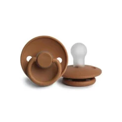 Mushie - Frigg Silicone Pacifier Cappuccino, 0/6M