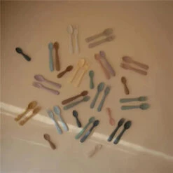 Mushie - Silicone Toddler Starter Spoons, 2 Pack, Natural/Shifting Sand -Baby Ease Deals Store mushie silicone toddler starter spoons 2 pack natural shifting sand image 5