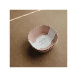 Mushie - Square Dinnerware Baby Bowl - Set Of 2 - Blush -Baby Ease Deals Store mushie square dinnerware baby bowl set of 2 blush image 5