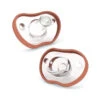 Nanobebe - Baby Pacifiers 0-3 Month, Orthodontic, Award Winning 100% Silicone BPA Free, 2Pk Clay
