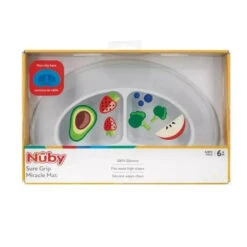 Nuby - Sectioned Silicone Feeding Mat, Gray -Baby Ease Deals Store nuby sectioned silicone feeding mat gray image 5