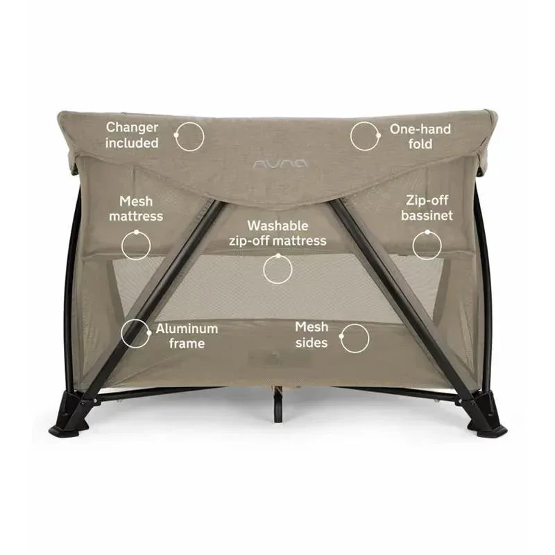 Nuna - Sena Aire W New Zip-Off Bassinet Playard, Hazelwood 6 Nuna - Sena Aire W New Zip-Off Bassinet Playard, Hazelwood - Image 6
