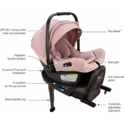 Nuna - TRIV Next + PIPA Aire RX + LYTL Bassinet Travel System Bundle, Thistle -Baby Ease Deals Store nuna triv next pipa aire rx lytl bassinet travel system bundle thistle image 5