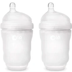 Ola Baby - 8Oz 2Pk Baby Neutral Gentle Bottle, Frost